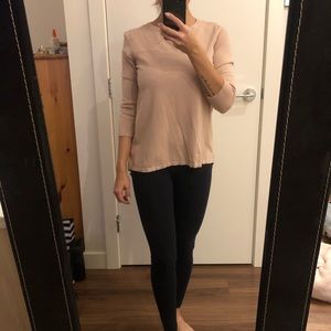 Dusty Rose buttoned back sweater